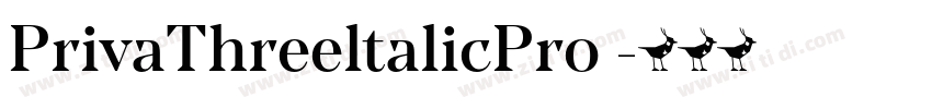 PrivaThreeltalicPro 字体转换